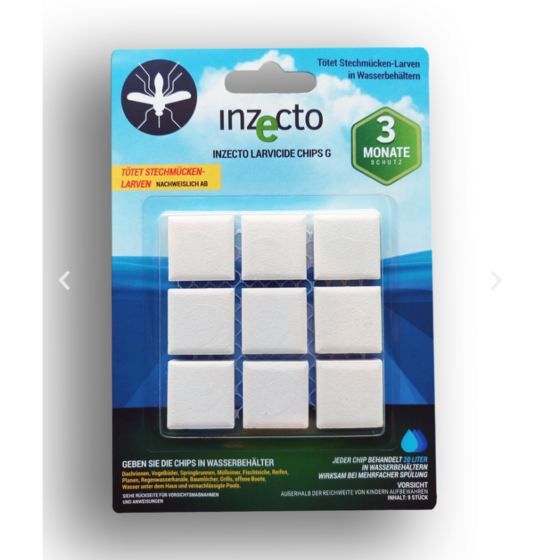 Plaquettes pour traitement des larves de moustiques Inzecto