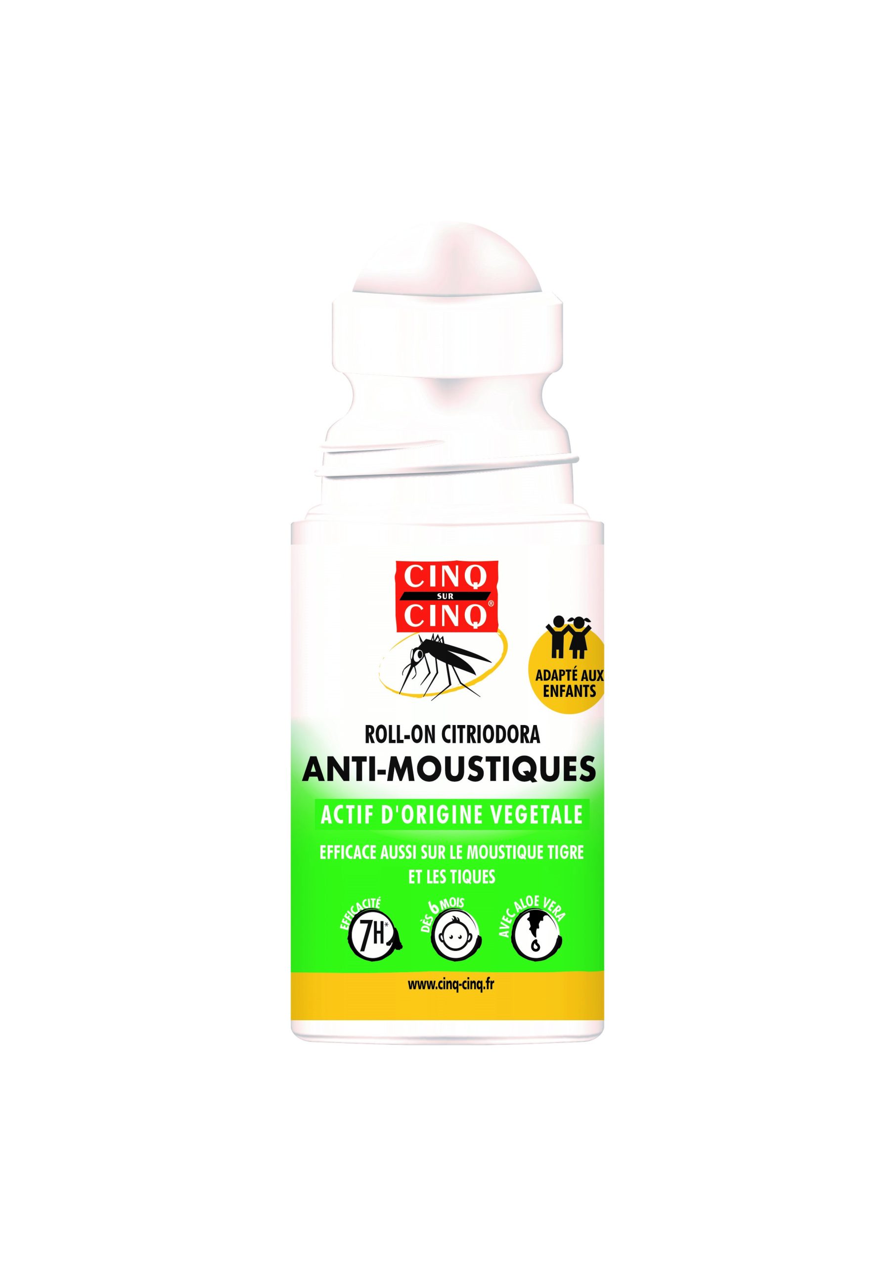 Roll-on anti-moustiques Citriodora Cinq sur Cinq 50 ml